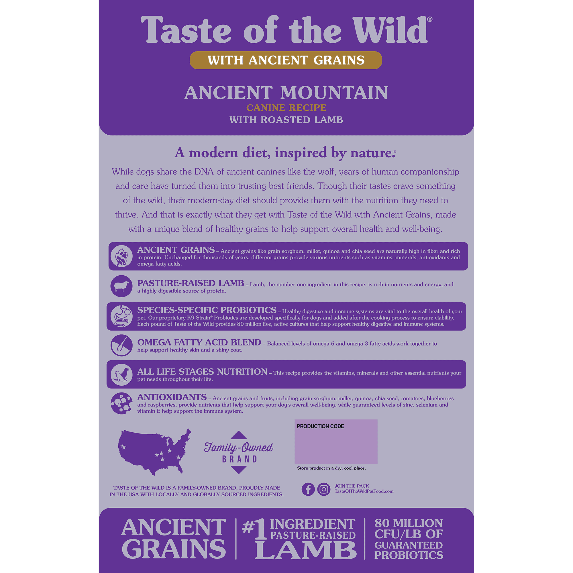 Ancient Mountain Canine Recipe with Roasted Lamb